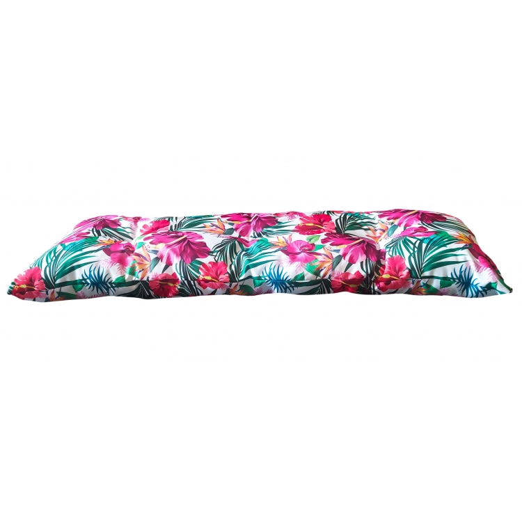 Poduszka OGRODOWA 50x120 hawajskie kwiaty na leżąco